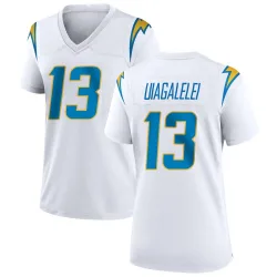 Women's DJ Uiagalelei Los Angeles Chargers No.13 Game Jersey - White