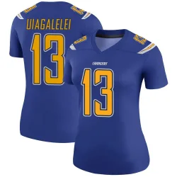 Women's DJ Uiagalelei Los Angeles Chargers No.13 Legend Color Rush Jersey - Royal