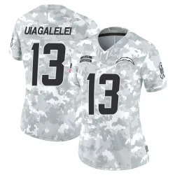 Women's DJ Uiagalelei Los Angeles Chargers No.13 Limited 2024 Salute to Service Jersey - Arctic Camo