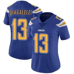 Women's DJ Uiagalelei Los Angeles Chargers No.13 Limited Color Rush Vapor Untouchable Jersey - Royal