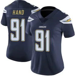 Women's Da'Shawn Hand Los Angeles Chargers No.91 Limited Team Color Vapor Untouchable Jersey - Navy