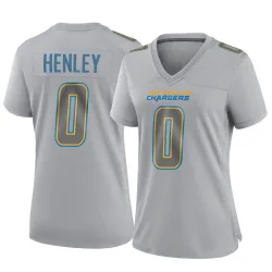 Women's Daiyan Henley Los Angeles Chargers No.0 Game Atmosphere Fashion Jersey - Gray