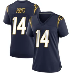 Women's Dan Fouts Los Angeles Chargers No.14 Game Team Color Jersey - Navy