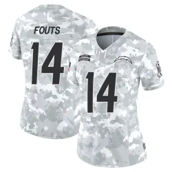 Women's Dan Fouts Los Angeles Chargers No.14 Limited 2024 Salute to Service Jersey - Arctic Camo