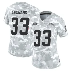 Women's Deane Leonard Los Angeles Chargers No.33 Limited 2024 Salute to Service Jersey - Arctic Camo