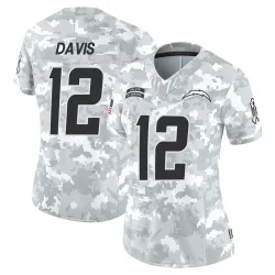 Women's Derius Davis Los Angeles Chargers No.12 Limited 2024 Salute to Service Jersey - Arctic Camo