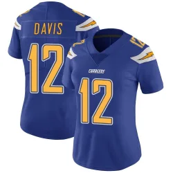Women's Derius Davis Los Angeles Chargers No.12 Limited Color Rush Vapor Untouchable Jersey - Royal