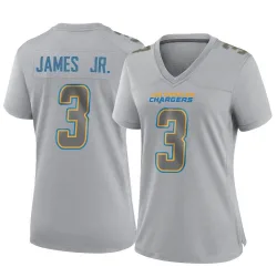 Women's Derwin James Jr. Los Angeles Chargers No.3 Game Atmosphere Fashion Jersey - Gray