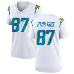 Women's Dez Fitzpatrick Los Angeles Chargers No.87 Game Jersey - White