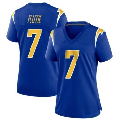 Women's Doug Flutie Los Angeles Chargers No.7 Game 2nd Alternate Jersey - Royal