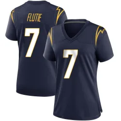 Women's Doug Flutie Los Angeles Chargers No.7 Game Team Color Jersey - Navy