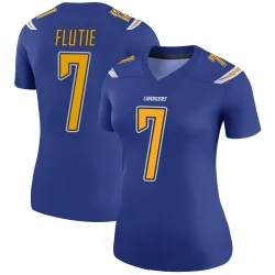 Women's Doug Flutie Los Angeles Chargers No.7 Legend Color Rush Jersey - Royal