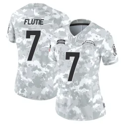 Women's Doug Flutie Los Angeles Chargers No.7 Limited 2024 Salute to Service Jersey - Arctic Camo