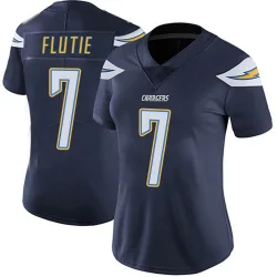 Women's Doug Flutie Los Angeles Chargers No.7 Limited Team Color Vapor Untouchable Jersey - Navy