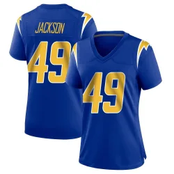 Women's Eddie Jackson Los Angeles Chargers No.49 Game 2nd Alternate Jersey - Royal