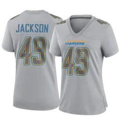 Women's Eddie Jackson Los Angeles Chargers No.49 Game Atmosphere Fashion Jersey - Gray