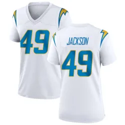 Women's Eddie Jackson Los Angeles Chargers No.49 Game Jersey - White