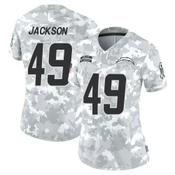 Women's Eddie Jackson Los Angeles Chargers No.49 Limited 2024 Salute to Service Jersey - Arctic Camo