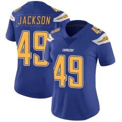 Women's Eddie Jackson Los Angeles Chargers No.49 Limited Color Rush Vapor Untouchable Jersey - Royal