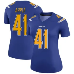 Women's Eli Apple Los Angeles Chargers No.41 Legend Color Rush Jersey - Royal