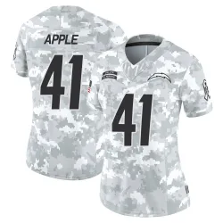 Women's Eli Apple Los Angeles Chargers No.41 Limited 2024 Salute to Service Jersey - Arctic Camo