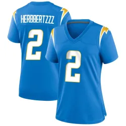 Women's Elijah Molden Los Angeles Chargers No.2 Game Powder Alternate Jersey - Blue