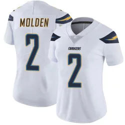 Women's Elijah Molden Los Angeles Chargers No.2 Limited Vapor Untouchable Jersey - White