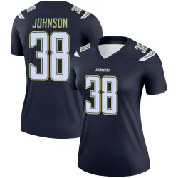Women's Emany Johnson Los Angeles Chargers No.38 Legend Jersey - Navy