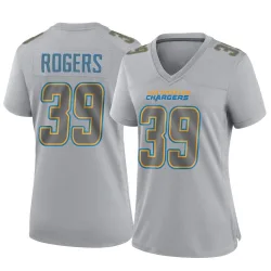 Women's Eric Rogers Los Angeles Chargers No.39 Game Atmosphere Fashion Jersey - Gray