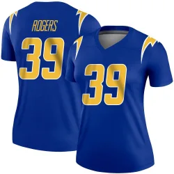 Women's Eric Rogers Los Angeles Chargers No.39 Legend 2nd Alternate Jersey - Royal