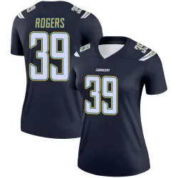 Women's Eric Rogers Los Angeles Chargers No.39 Legend Jersey - Navy