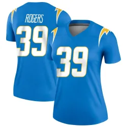 Women's Eric Rogers Los Angeles Chargers No.39 Legend Powder Jersey - Blue