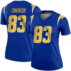 Women's Eric Tomlinson Los Angeles Chargers No.83 Legend 2nd Alternate Jersey - Royal