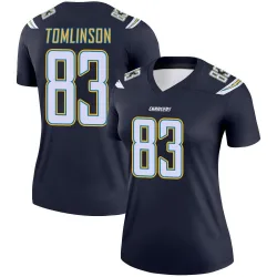 Women's Eric Tomlinson Los Angeles Chargers No.83 Legend Jersey - Navy