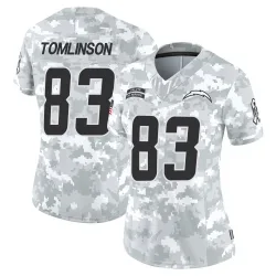 Women's Eric Tomlinson Los Angeles Chargers No.83 Limited 2024 Salute to Service Jersey - Arctic Camo