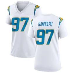 Women's Garmon Randolph Los Angeles Chargers No.97 Game Jersey - White