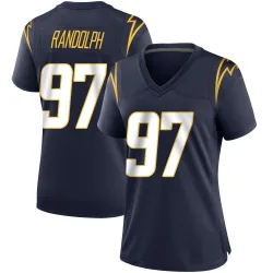 Women's Garmon Randolph Los Angeles Chargers No.97 Game Team Color Jersey - Navy