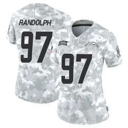 Women's Garmon Randolph Los Angeles Chargers No.97 Limited 2024 Salute to Service Jersey - Arctic Camo