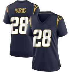 Women's Hassan Haskins Los Angeles Chargers No.28 Game Team Color Jersey - Navy