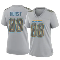 Women's Hayden Hurst Los Angeles Chargers No.88 Game Atmosphere Fashion Jersey - Gray