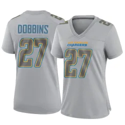 Women's J.K. Dobbins Los Angeles Chargers No.27 Game Atmosphere Fashion Jersey - Gray