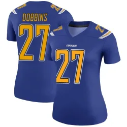 Women's J.K. Dobbins Los Angeles Chargers No.27 Legend Color Rush Jersey - Royal