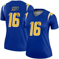 Women's JK Scott Los Angeles Chargers No.16 Legend 2nd Alternate Jersey - Royal
