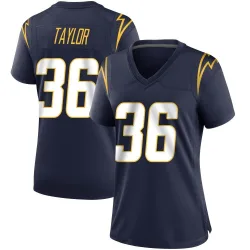 Women's Ja'Sir Taylor Los Angeles Chargers No.36 Game Team Color Jersey - Navy