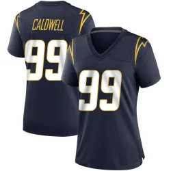 Women's Jamaree Caldwell Los Angeles Chargers No.99 Game Team Color Jersey - Navy