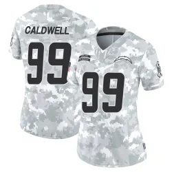 Women's Jamaree Caldwell Los Angeles Chargers No.99 Limited 2024 Salute to Service Jersey - Arctic Camo