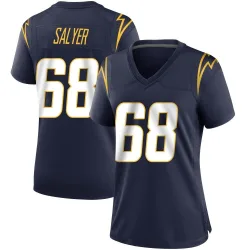 Women's Jamaree Salyer Los Angeles Chargers No.68 Game Team Color Jersey - Navy