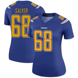Women's Jamaree Salyer Los Angeles Chargers No.68 Legend Color Rush Jersey - Royal