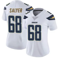 Women's Jamaree Salyer Los Angeles Chargers No.68 Limited Vapor Untouchable Jersey - White