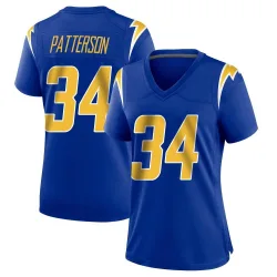 Women's Jaret Patterson Los Angeles Chargers No.34 Game 2nd Alternate Jersey - Royal